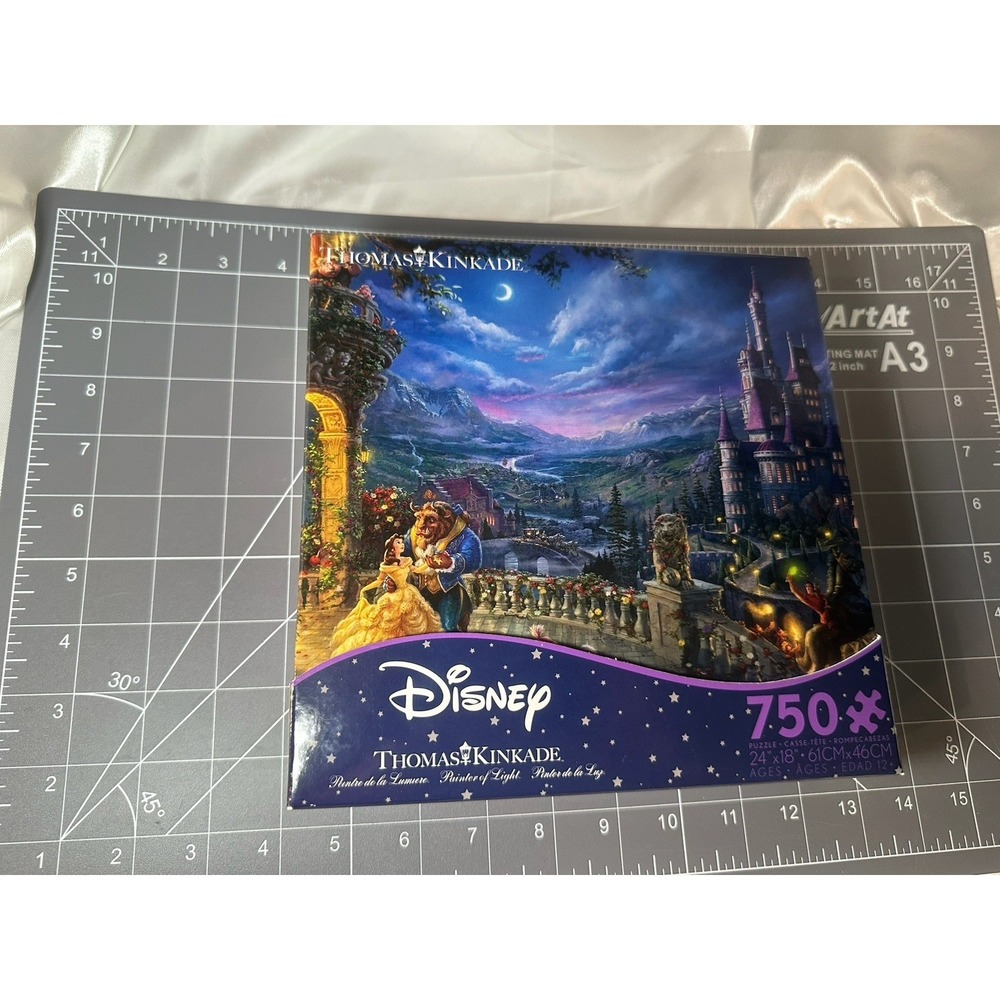 Disney Beauty & the Beast Thomas Kinkade Painter Of Light Puzzle  750pc COMPLETE